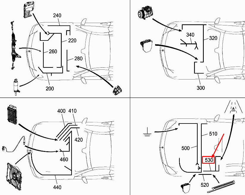 MERCEDES-BENZ SLK R172 Kabelbaum zur Spurerkennung A1725401510