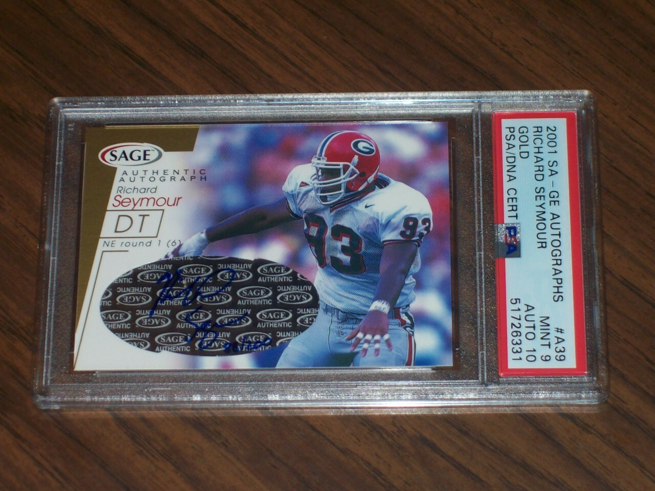 Richard Seymour SA-GE Hit Autographs #A39 Base