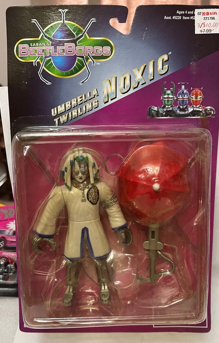 1997 Bandai Saban's Beetle Umbrella Twirling Noxic MOC BeetleBorgs