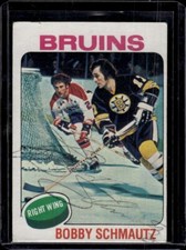 1975-76 Topps #251 Autographed Bobby Schmautz Trading Card