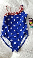 NWT Mambo Girl's Swimsuit Old Glory Sz. 6 NEW