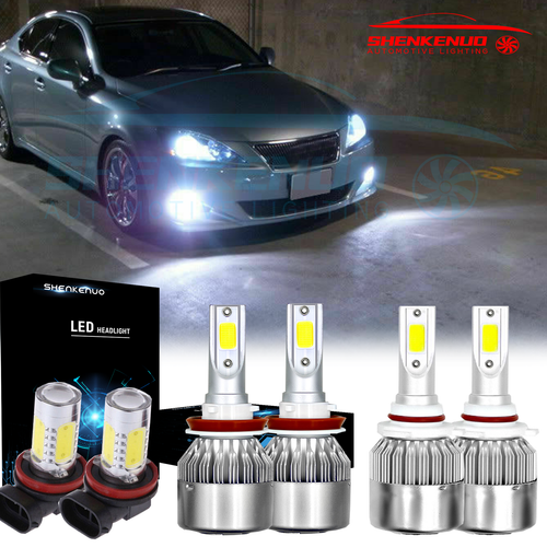 LED Fog Light Bulb 6000K White 9006 For Lexus IS250 IS350 2006 07 08 2009 2010