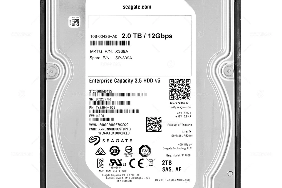 X339A NETAPP HDD 2TB 7.2K SAS 12G 3.5"/  FOR DS212C DS4246 FAS2720 FAS2620 - Image 4 of 4