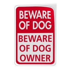 Vertical Vinyl Stickers Beware of Dog Beware of Dog Owner Pet Animal Security