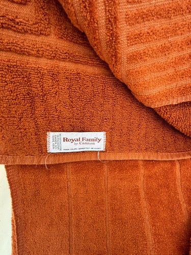 Handtücher Vintage Royal Family by Cannon Burnt Orange 6 Stück Handtuch & Gesichtstuch EUC - Bild 5 von 7