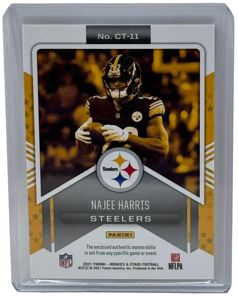 Наджи Харрис 2021 Panini дебютанты и звезды перекрестных тренировок радиоуправляемые реликвии /199 #CT-11 - Изображение 2 из 2