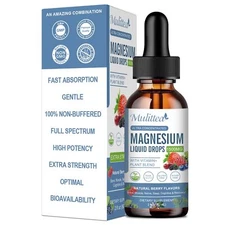 Magnesium Glycinate Liquid Drop - Triple Absorption Supplement to Support Ner...