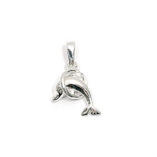 Collier Argent Massif Avec Pendentif Dauphin - Occasion