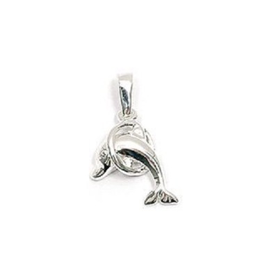 Bague Dauphin Argent 925/1000 Taille 50 - Pour Femme Ou Enfant, Rhodié