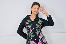 indian women cotton fabric dress Co-ord set top pant