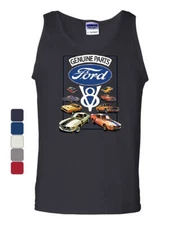 Ford Genuine Parts Tank Top American Classic Muscle Cars V8 Motor Sleeveless