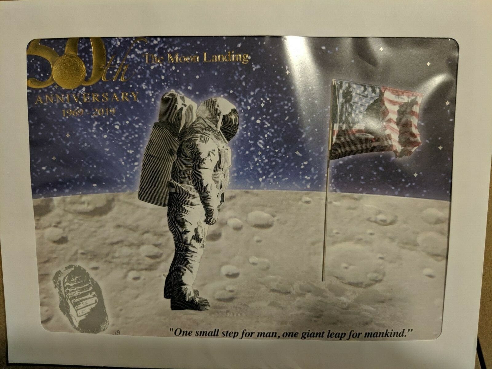 Apollo 11 50th Anniversary 2019 Engraved Print: Giant Leap #3 of Series ...