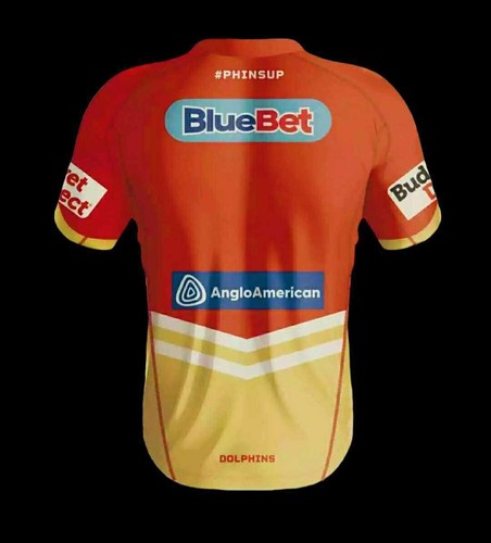 Redcliffe Dolphins 2024 NRL RUGBY LEAGUE Home Jersey Size 5XL BNWT - Picture 3 of 5