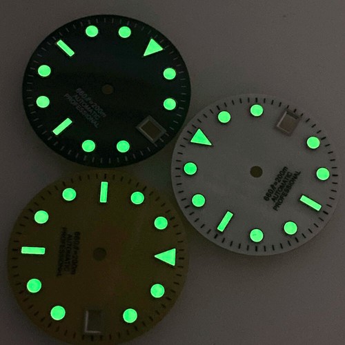 28.5mm Black Golden White Shell Watch Dial For Japan NH36A NH35A Movement - Picture 3 of 23