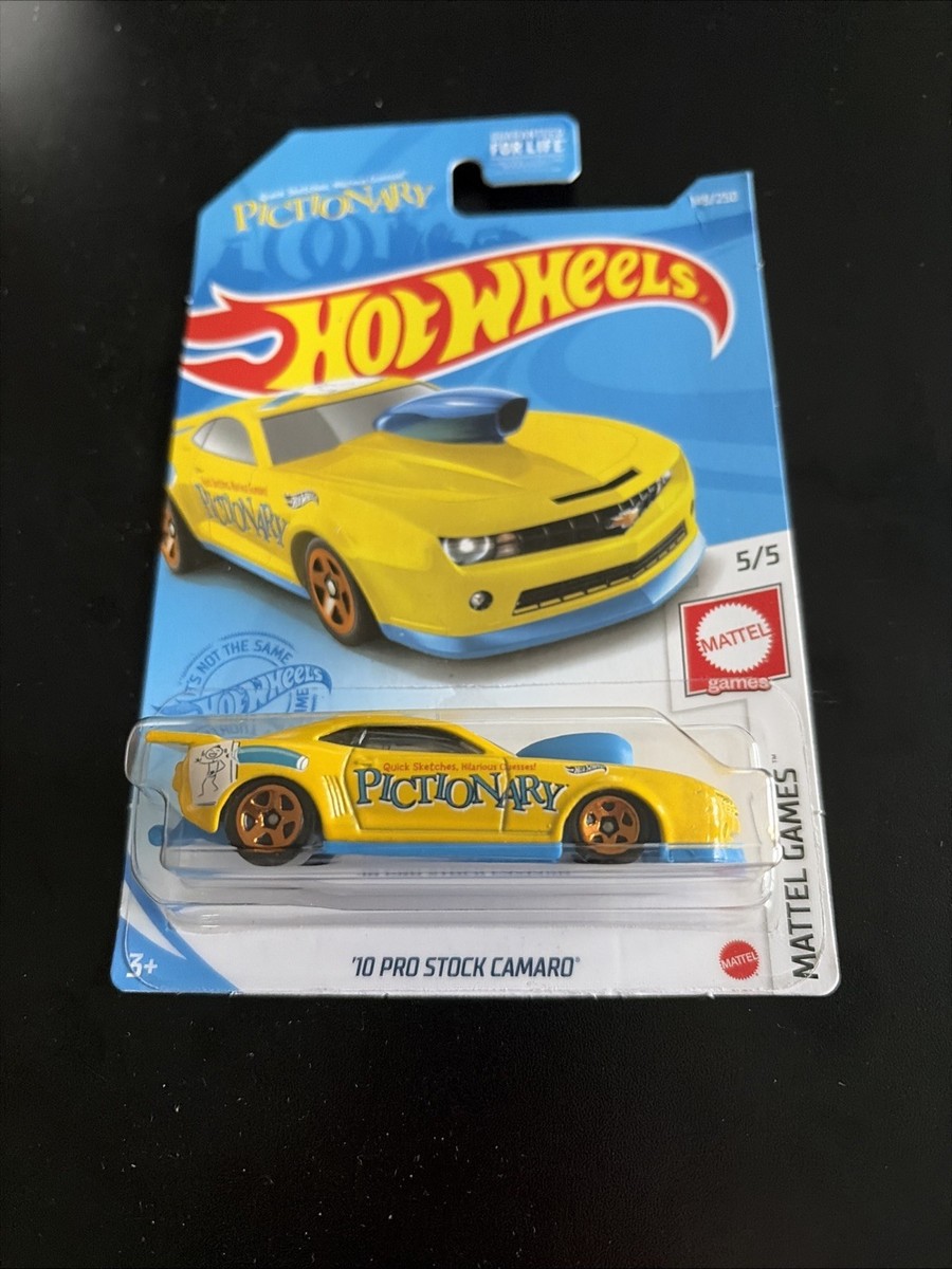 2021 Hot Wheels lot of 6 yellow PICTIONARY '10 Pro Stock Camaro