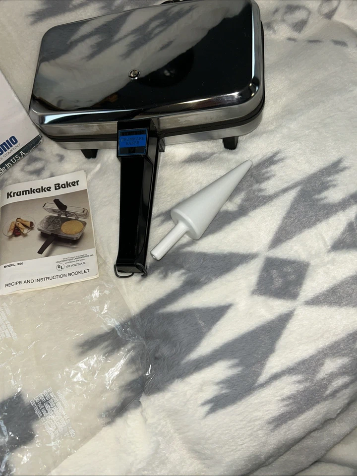 Panadero Vitantonio Krumkake Nº 350. Antiadherente. Probado con rodillo y manual EE. UU. En muy buen estado Foto 2 de 4