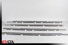 08-15 Lancer Evolution X Evo 10 Left Right Front Rear Chrome Door Glass Trim