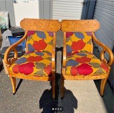 Pair of Vintage Baker occasional chairs. Rege...