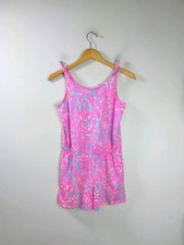 Lilly Pulitzer Cady Romper Pink Sorbet High Altitude Girls XL 12-14