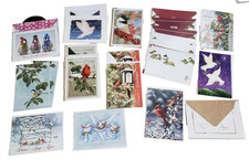 Assorted lot of 31 Christmas greeting cards envelop un-used Birds