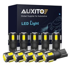Auxito T10 194 168 2825 Led License Plate Lights Bulb White Red Amber Blue W5w
