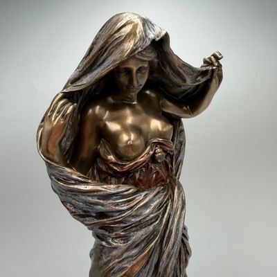 Aphrodite Goddess Figurine Bronze Finish Polystone Statue Home Decor Collectible