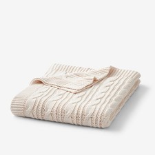 Chunky Cable Knit Throw - Natural...