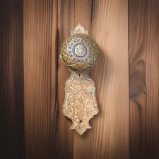 Antique Door Knob and Plate 2-1/4”  (Plate 7-3/4” X 2-3/4”)