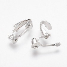 2 x Clip On Converter - Shiny Silver - FREE SHIPPING