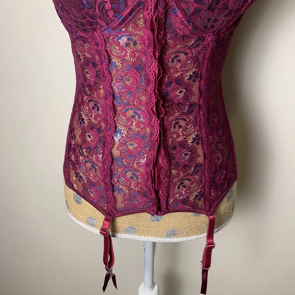 Y2K Escante кружевной корсет прихоти кокетка фея гранж Y2K темно романтический маленький - Изображение 4 из 4