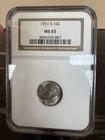 1951-S 10C Roosevelt Dime NGC MS65