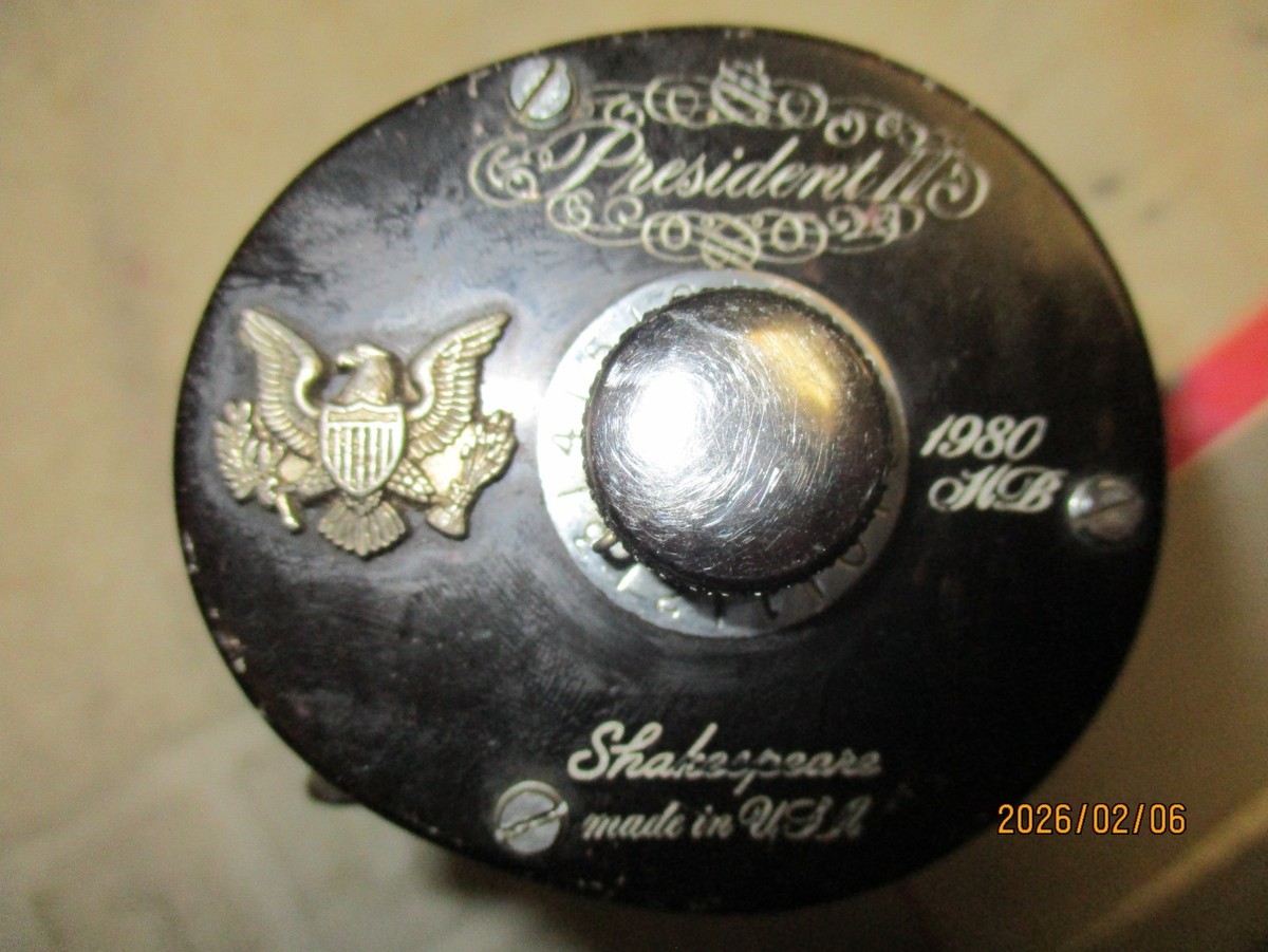 Shakespeare President II Vintage Bait Casting Reel Model DF 1980HB