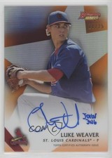 2015 Bowman's Best of Orange Refractor 17/25 Luke Weaver #B15-LW Auto 4hn