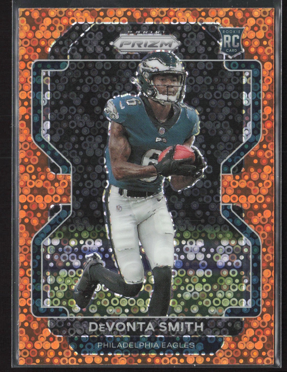 2021 Panini Prizm #335 DeVonta Smith Orange Disco Rookie RC