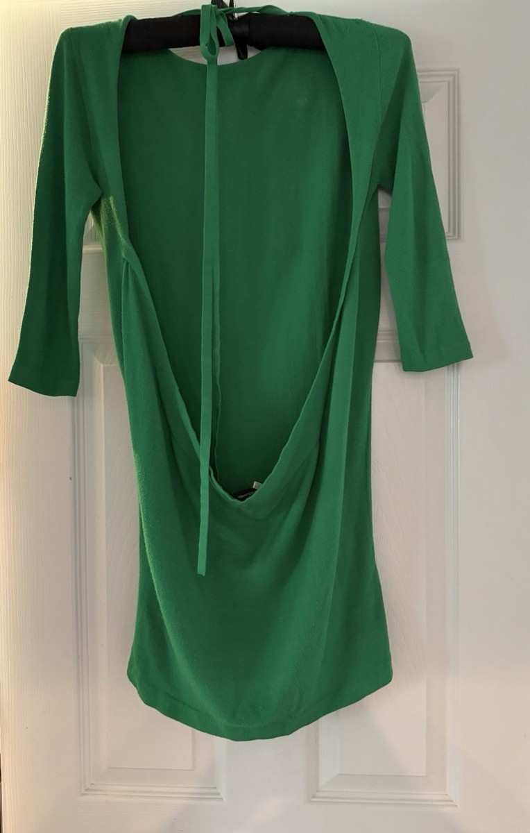 ICONIC DSQUARED2 2005 RUNWAY Green Backless Mini Dress M Collectors Piece
