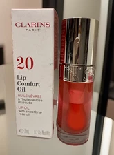 Clarins Lip Comfort Oil With Sweetbriar Rose Oil (7ml/0.7oz/20 Lovely Rose) NEW