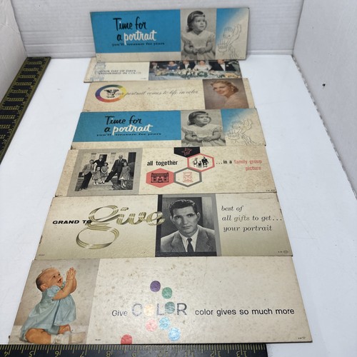 Photography Advertising Signs Lot Of 7, 12” X 3 3/4”