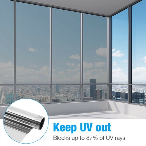 Glass Film Office Replacement Scraper Mirror Silver 20\"X10FT 300*50cm - Picture 9 of 11