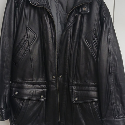 Westbury Herren Lammnappa-Lederjacke Schwarz Gr. 54 Reißverschluss Taschen