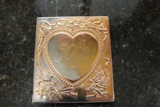 Vintage 50th Anniversary Gold-Plated Book Cover Embossed & Engraved