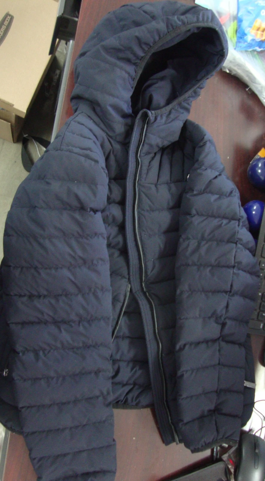 Michael Kors Jacket Women’s Quilted Ultra Light Down Hooded Coat-Large, Packable