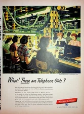 Original 1953 Vintage Telephone Ad: Western Electric, Unit of the Bell System