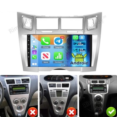 Autoradio Für Toyota Yaris XP90 2005-2012 Carplay 2+64G Android 15 GPS NAVI BT