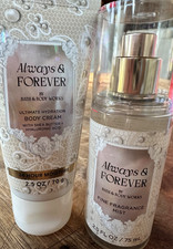 2pc ALWAYS  FOREVER 2.5oz Travel Size MIST  CREAM Bath and Body Works