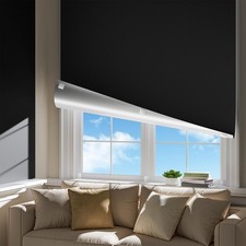 Portable Blackout Curtains for Bedroom, Easy Install No Drill Black Out Shades