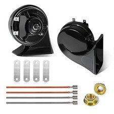 12V Loud Dual Tone Waterproof Electric Car Horn Kit Auto Snail Horn Car Alarm
