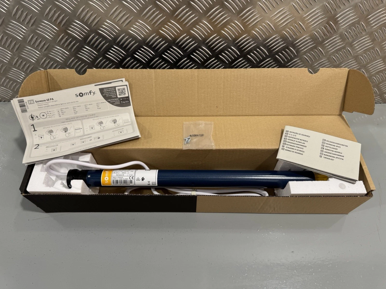 Somfy Sonesse 40 1.3/50 VVF White 2.5m Cable 230V 50Hz IP44 Brand New 1002942B 4