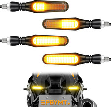 2 PCS Flowing LED Motorcycle Turn Signals 12V Super Bright Universal Sequential
