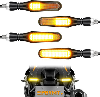 2 PCS Flowing LED Motorcycle Turn Signals 12V Super Bright Universal Sequential