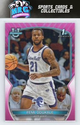 2022-23 Bowman University Chrome #20 Femi Odukale Pink